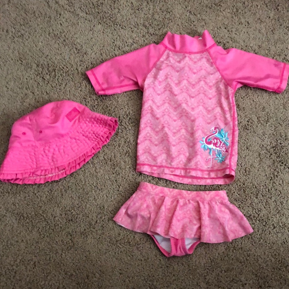 2T Two Piece Swimsuit Rashguard Style Top